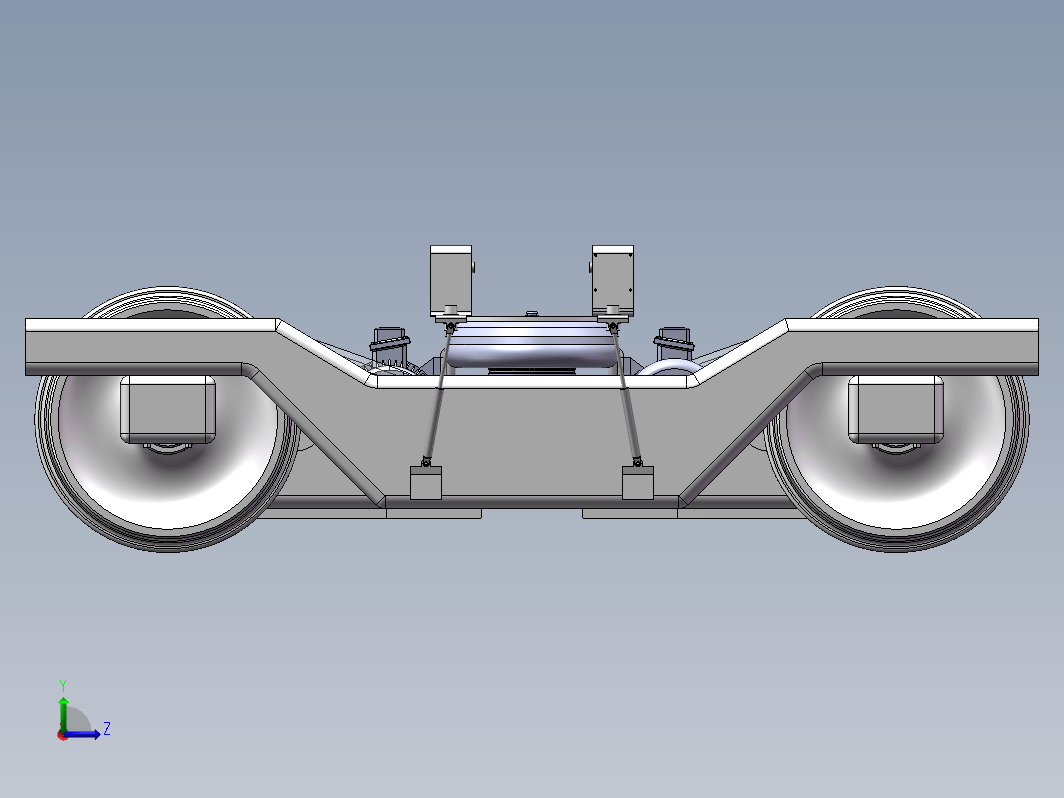 地铁动车转向架三维