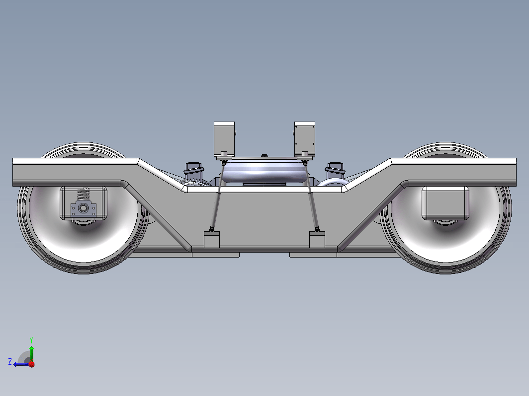 地铁动车转向架三维