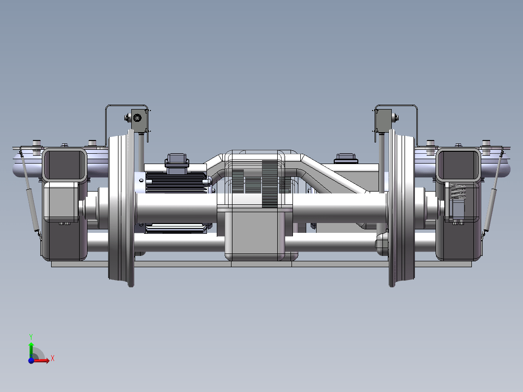 地铁动车转向架三维
