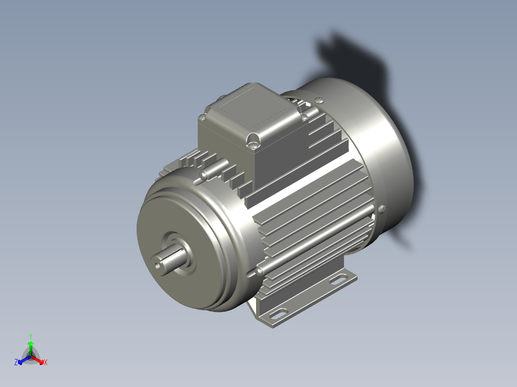 3HP电动机3D模型（含电动机内部结构设计