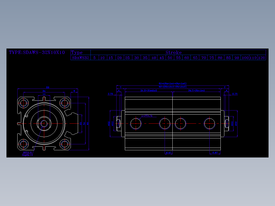 SDA气缸 83-SDAW-32-SN