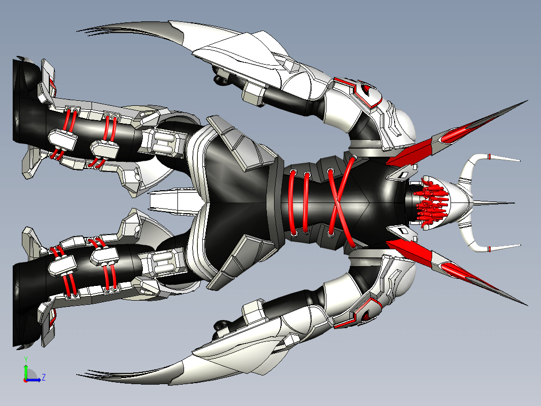 战斗暴龙兽模型3D图纸 UG设计