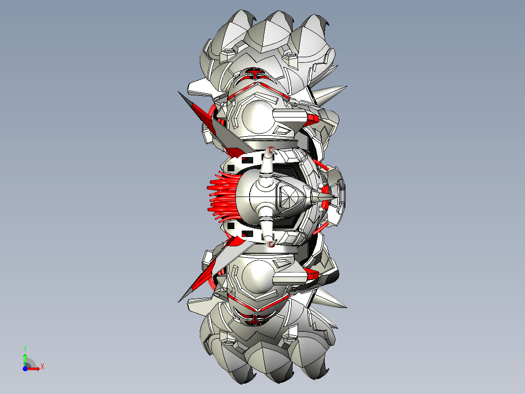 战斗暴龙兽模型3D图纸 UG设计