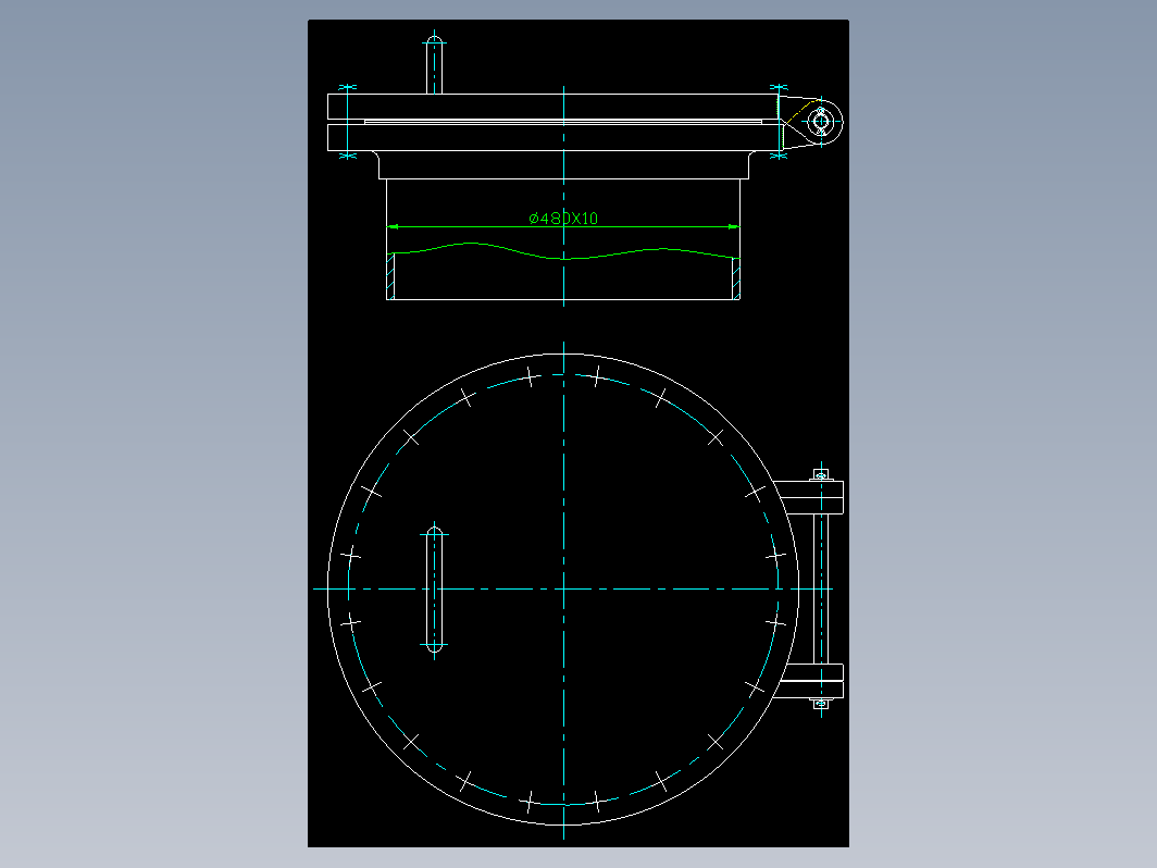 HG21517-95回转盖带颈平焊法兰人孔 A-RF-450-1.6