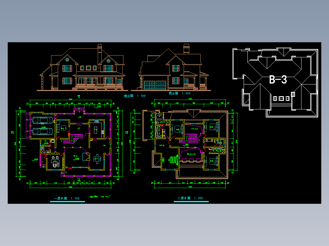 别墅方案建筑施工图