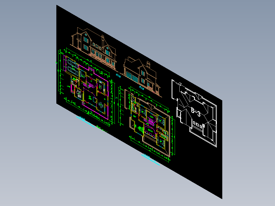 别墅方案建筑施工图