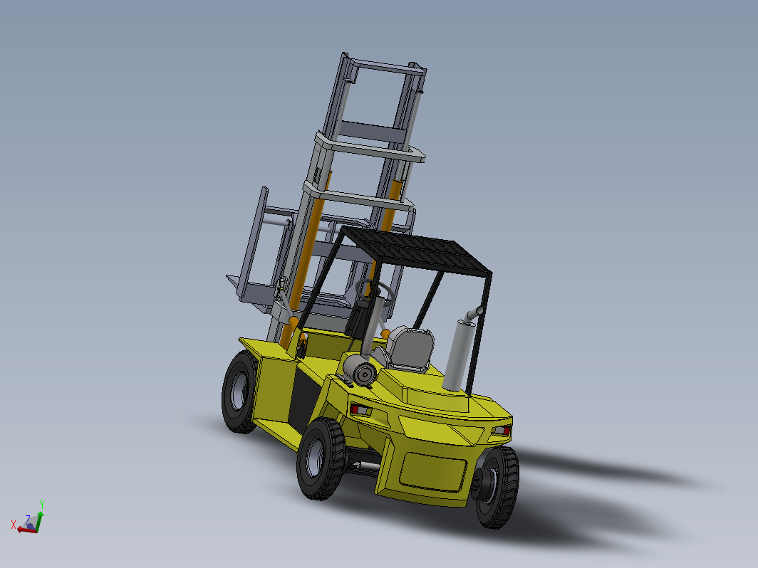 电动叉车3D数模图 fork-lift