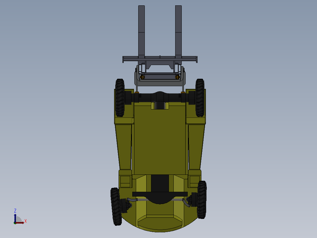 电动叉车3D数模图 fork-lift