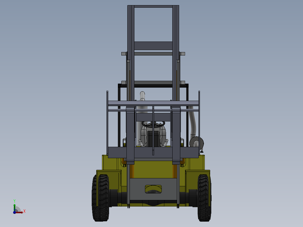 电动叉车3D数模图 fork-lift