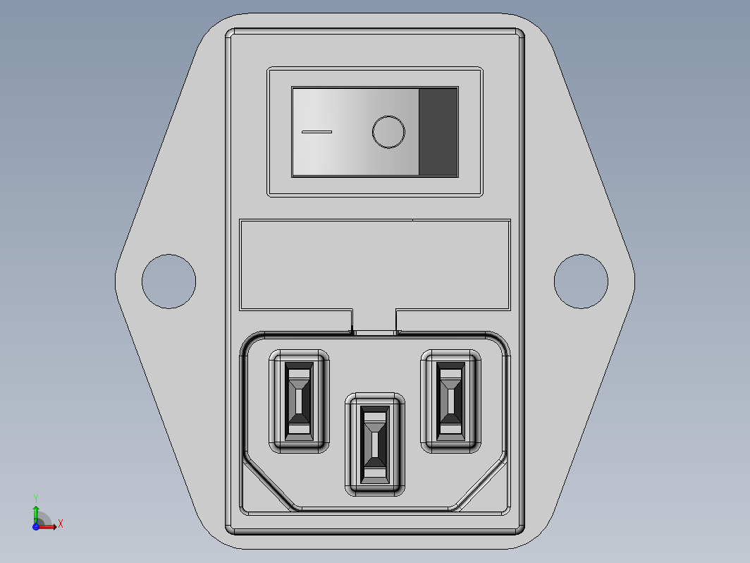 带电源开关的 IEC 连接器