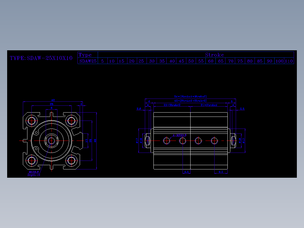 SDA气缸 83-SDAW-25-BZN