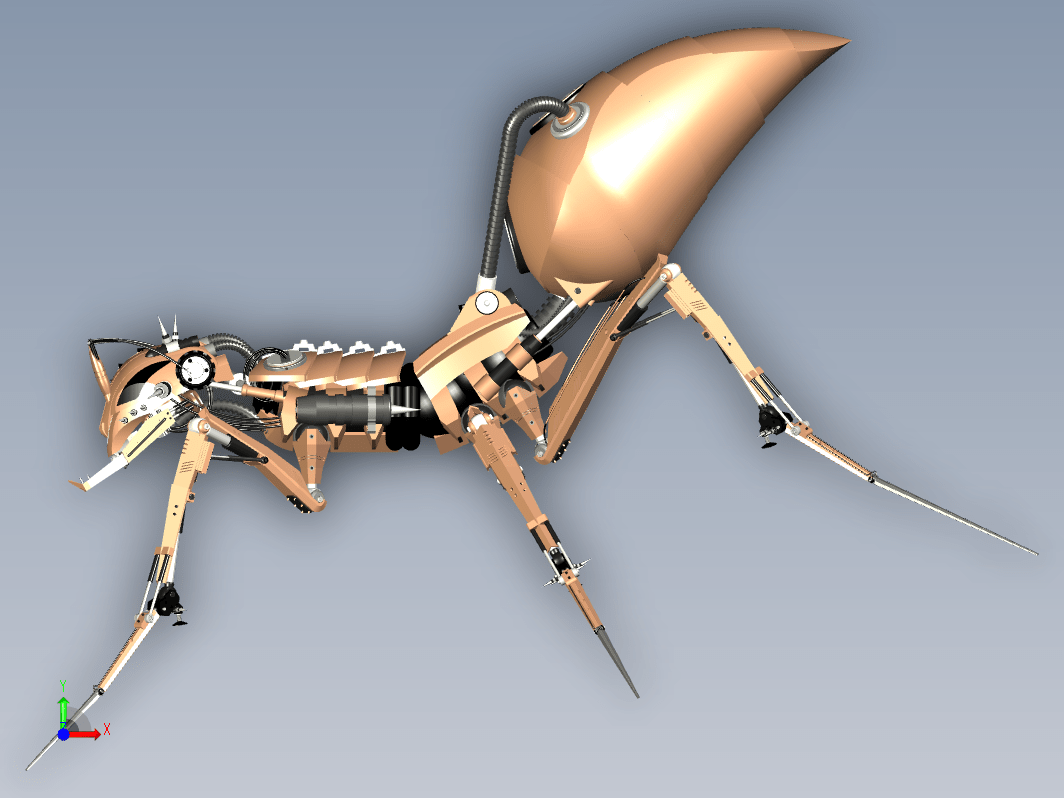 仿生机械动物 ant-robot-steampunk-version STP