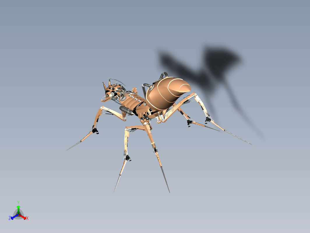 仿生机械动物 ant-robot-steampunk-version STP