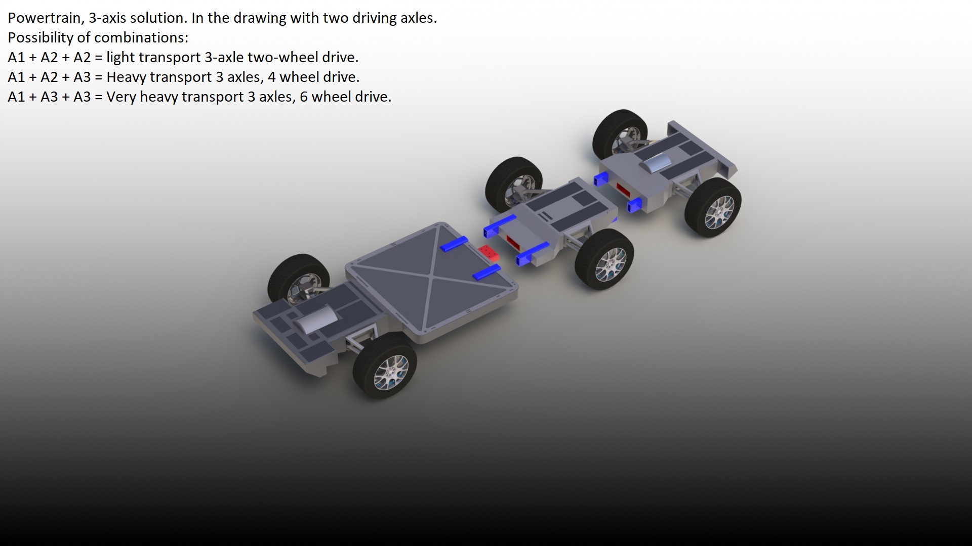 multibase powertrain可拼装式电动车底盘