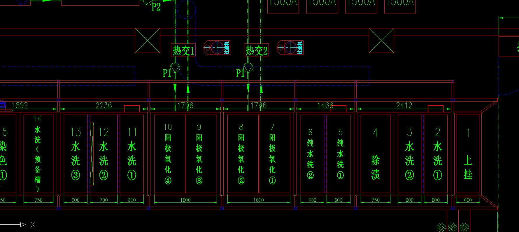 铝氧化生产线结构图设计-设计+CAD+说明书