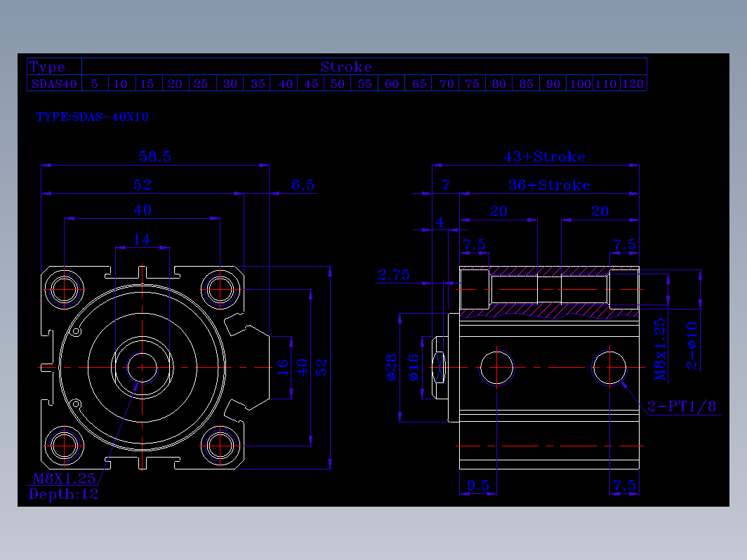 SDA气缸 83-SDA-40-SN