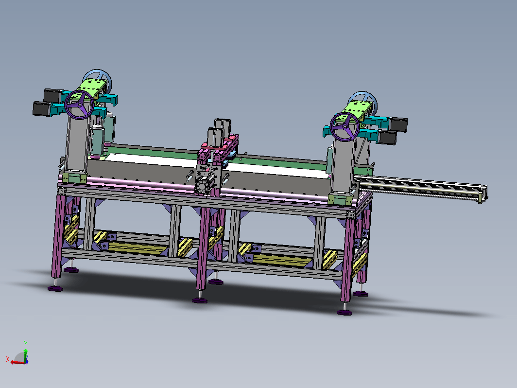 大理石板自动开槽机量产3D+PDF工程图