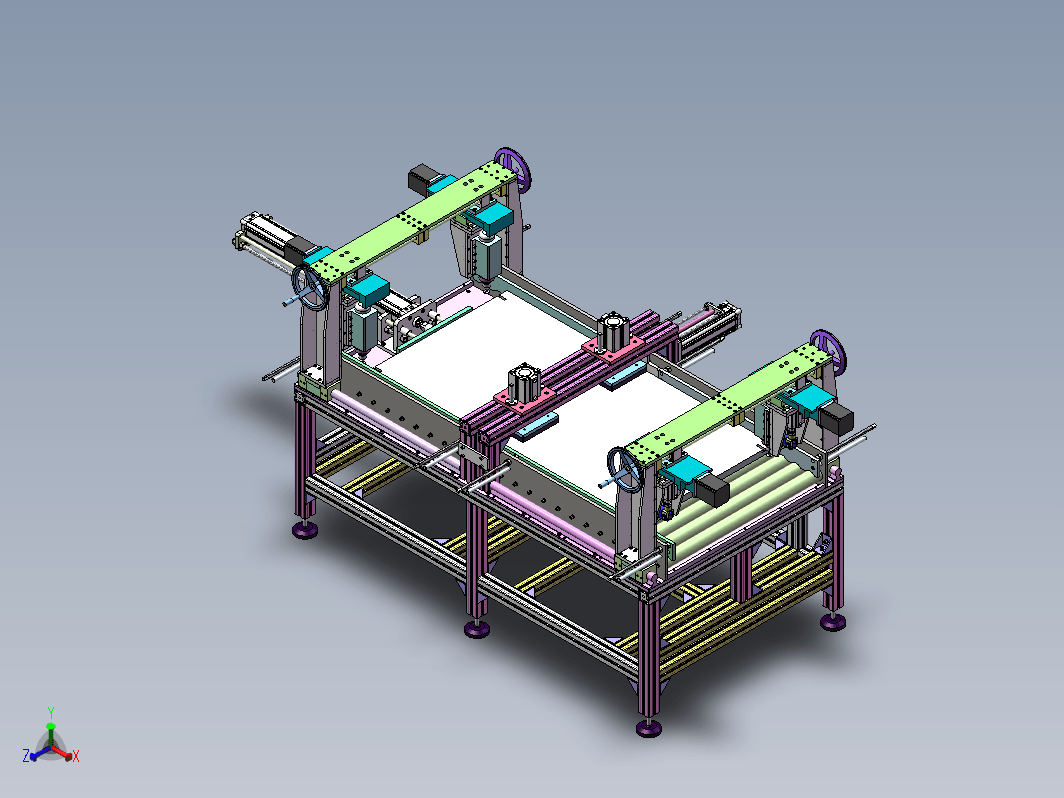 大理石板自动开槽机量产3D+PDF工程图