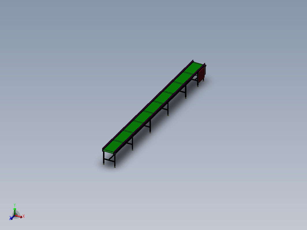 10米PVC输送线 3D模型