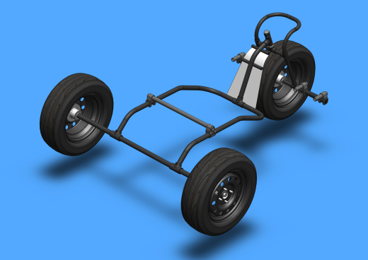 Kite buggy Spider三轮车钢管架