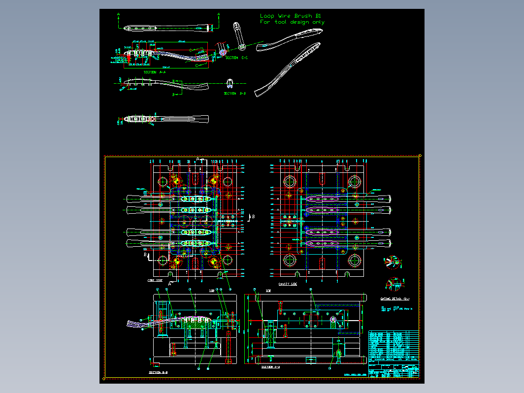 模具结构图—002包胶侧进胶