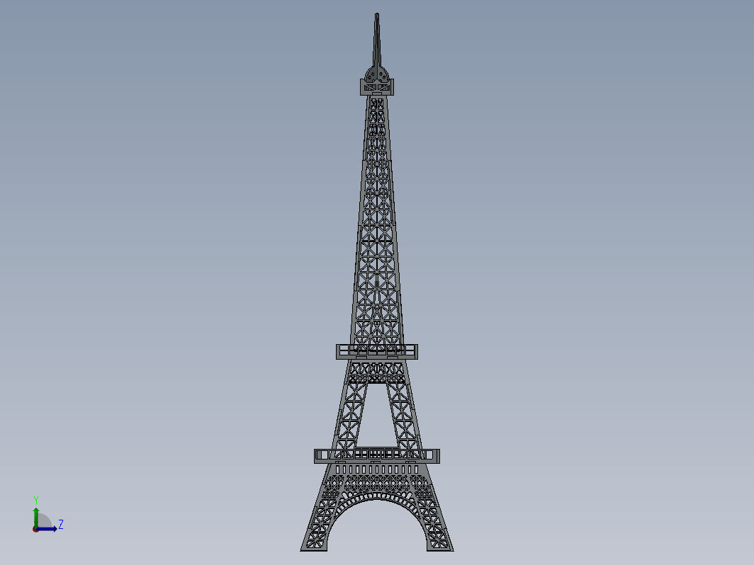 EIFFEL TOWER埃菲尔铁塔拼图切割图