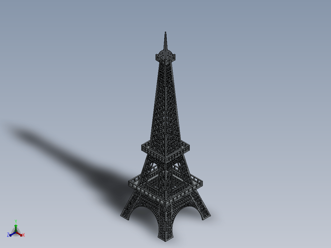 EIFFEL TOWER埃菲尔铁塔拼图切割图