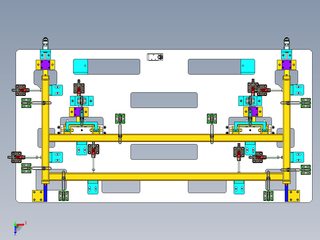 安全防护栏焊接夹具