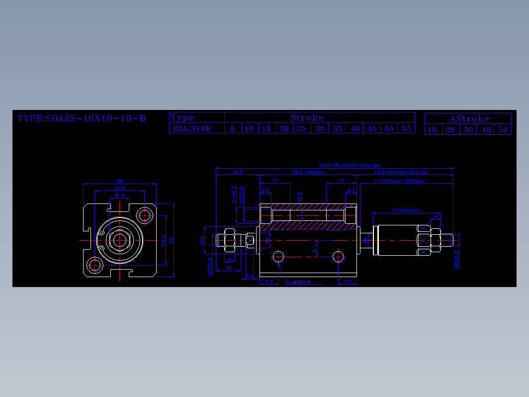 SDA气缸 83-SDAJ-16-SW