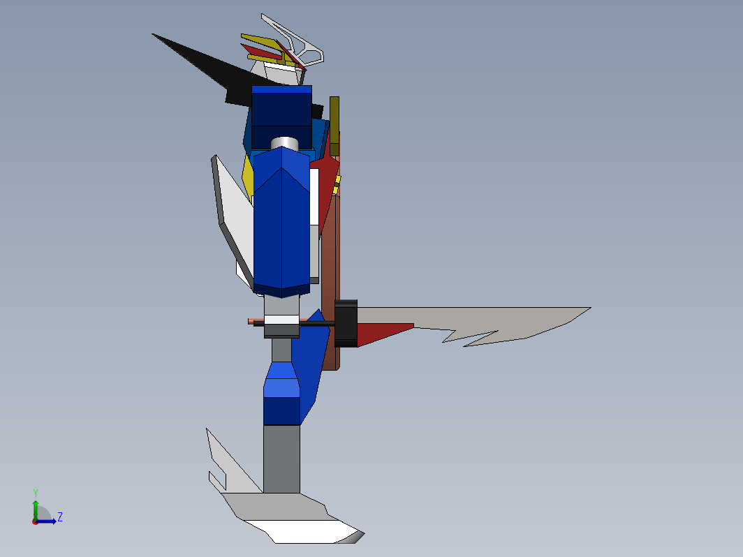 简易机器人造型3D图 robot-3d