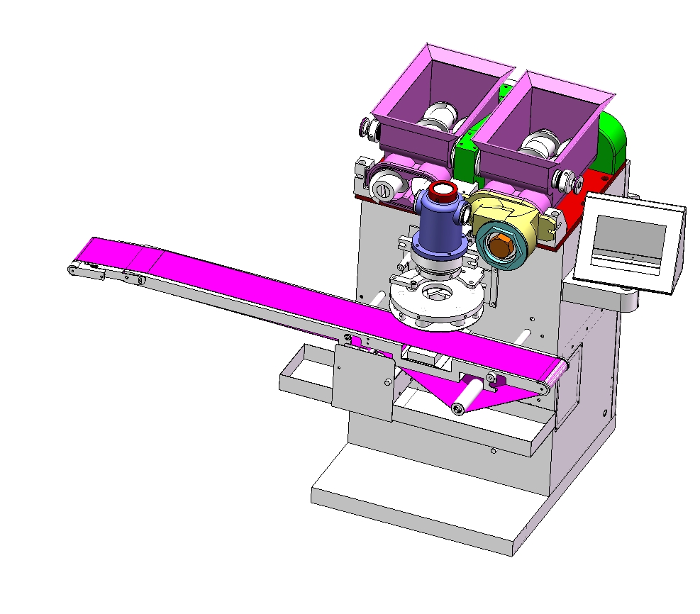 全自动包馅机三维SW2018带参+CAD+说明书