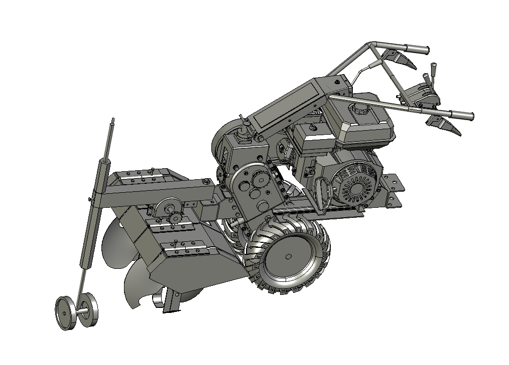 小型烟草培土机的设计【带三维图】三维ProE5.0带参+CAD+说明书