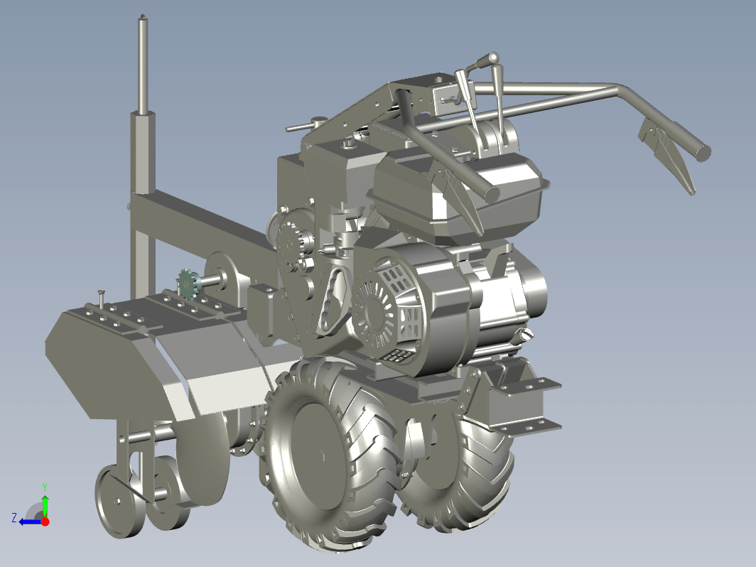 小型烟草培土机的设计【带三维图】三维ProE5.0带参+CAD+说明书