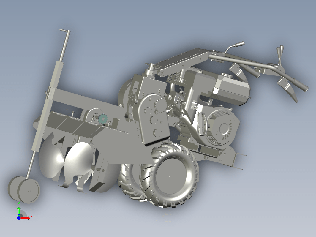 小型烟草培土机的设计【带三维图】三维ProE5.0带参+CAD+说明书