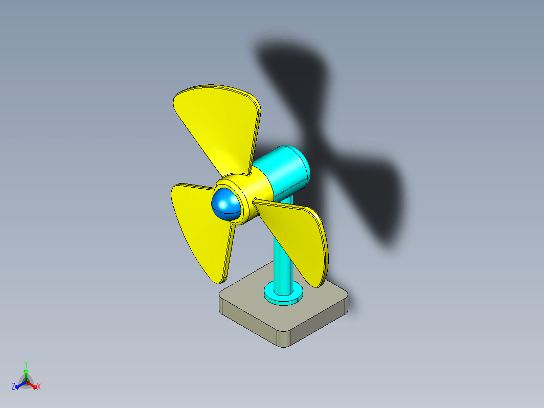 摇头立式电风扇运动仿真