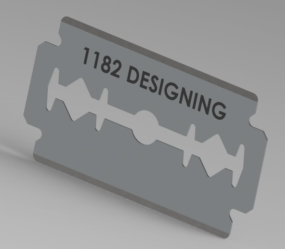 Solidworks 中剃须刀片