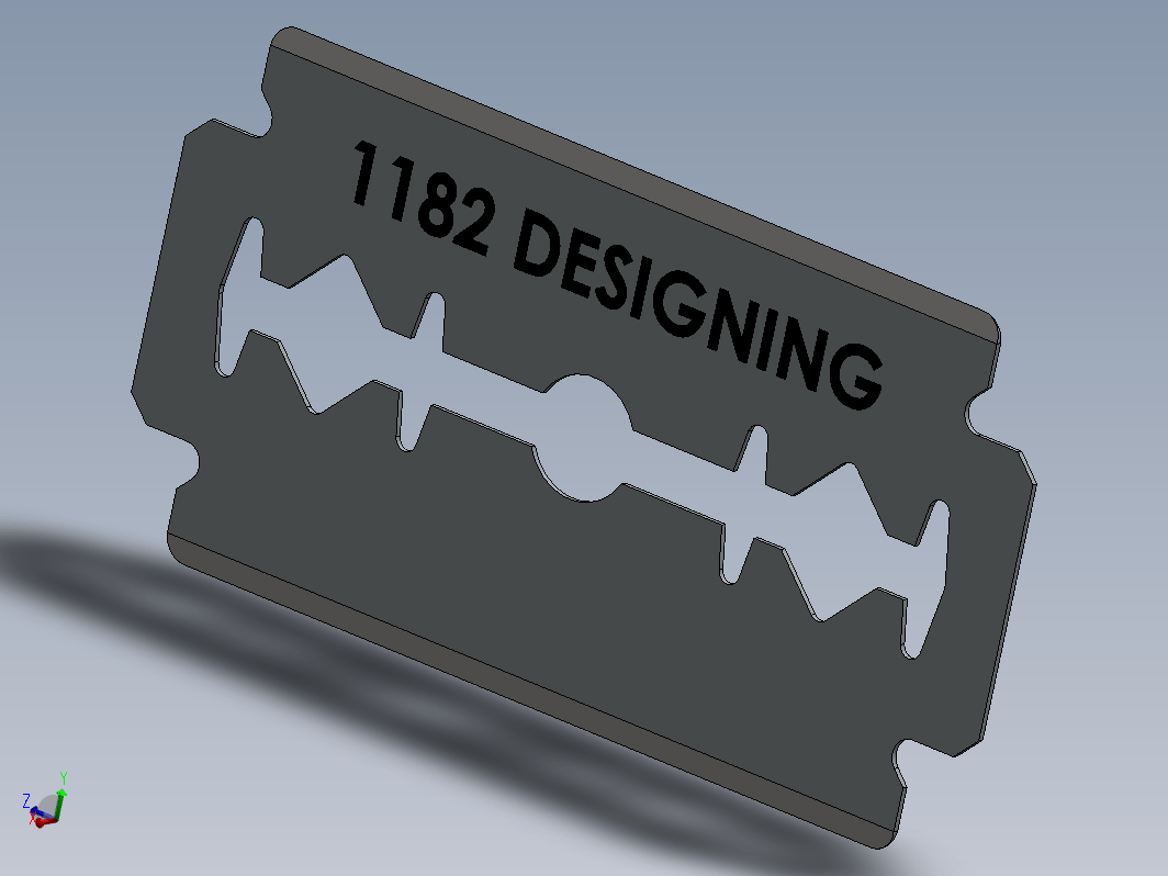 Solidworks 中剃须刀片