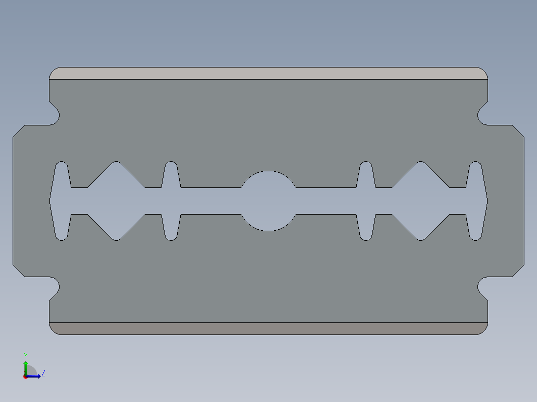 Solidworks 中剃须刀片