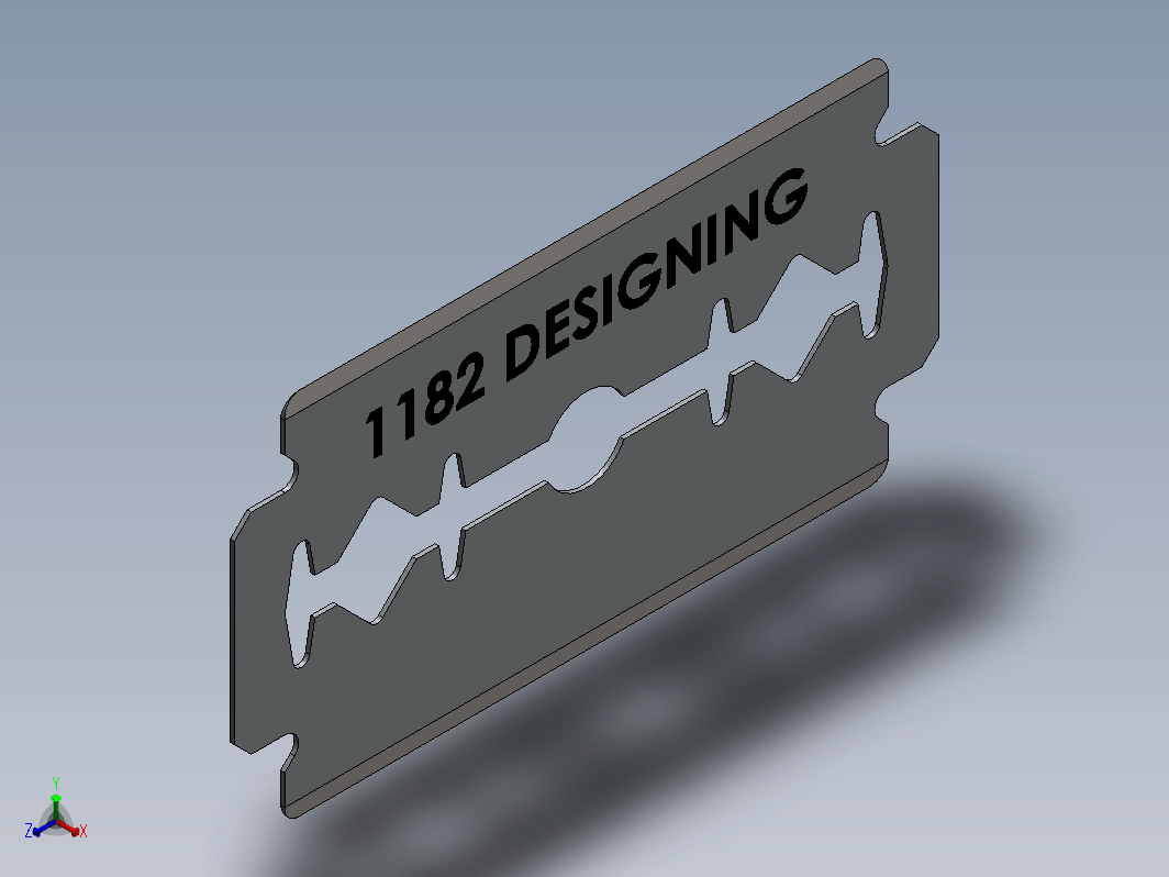 Solidworks 中剃须刀片