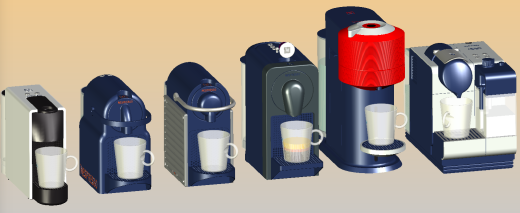Nespresso六款咖啡机造型缩略图