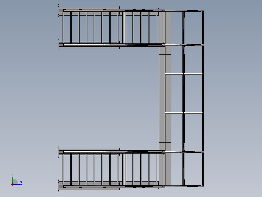 双楼梯钢平台