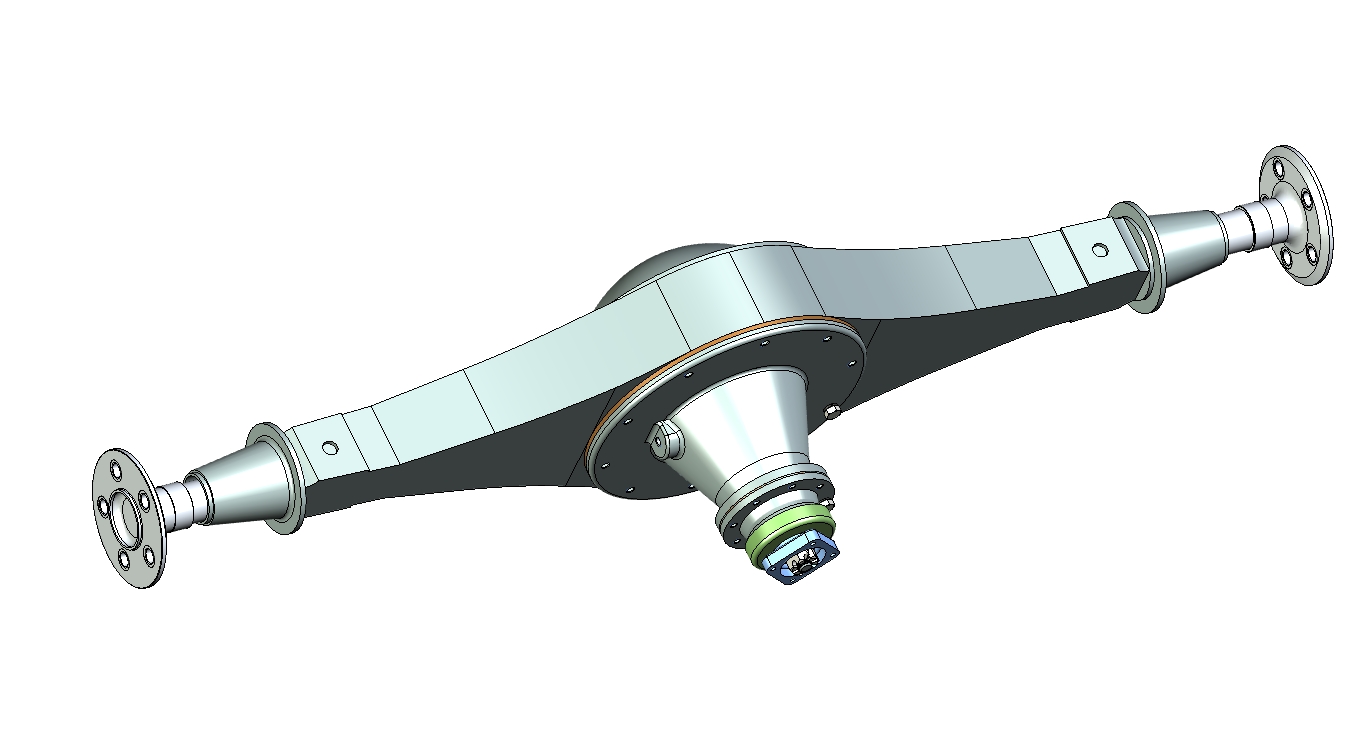 汽车单级驱动桥总成设计 轿车驱动桥设计三维Step++CAD+说明书