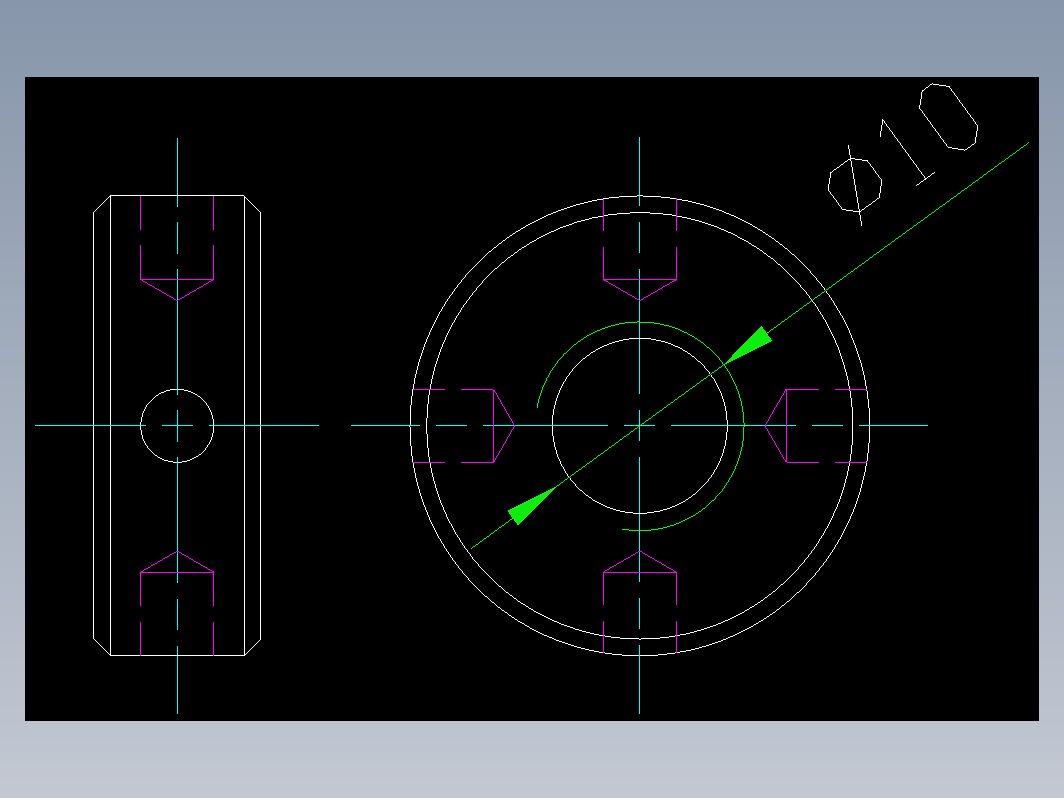 螺母-侧面带孔圆螺母（M10）