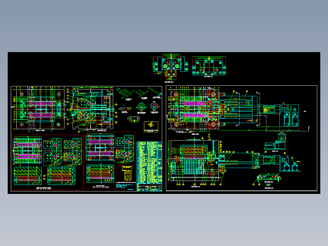 模具结构图—025油缸两次分型