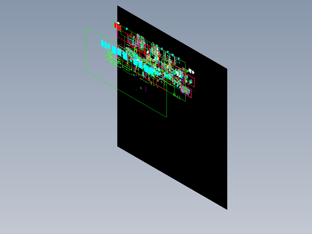 AAO+MBR池（1万吨污水厂）工艺图纸