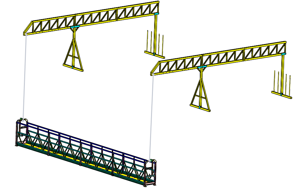 长前梁悬挂式工作平台