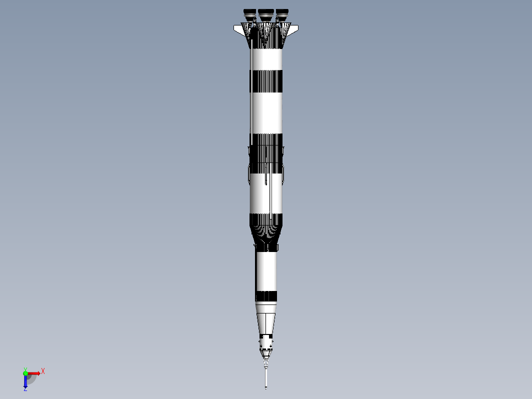 土星式运载火箭模型