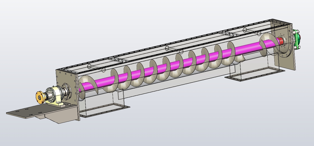 双向螺旋输送机三维Catia