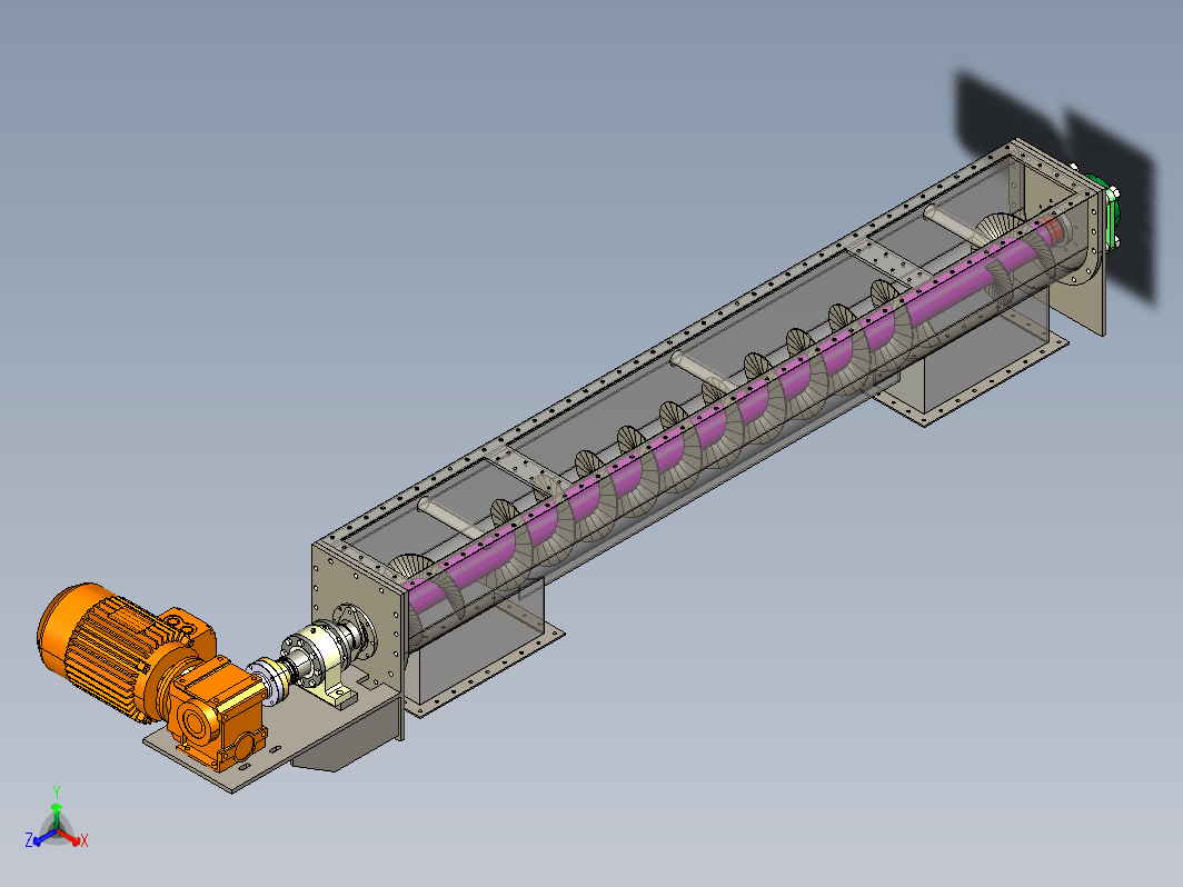 双向螺旋输送机三维Catia