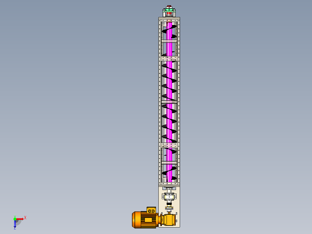 双向螺旋输送机三维Catia